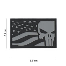Patch_PVC_Punisher_USA_Flag_Grey