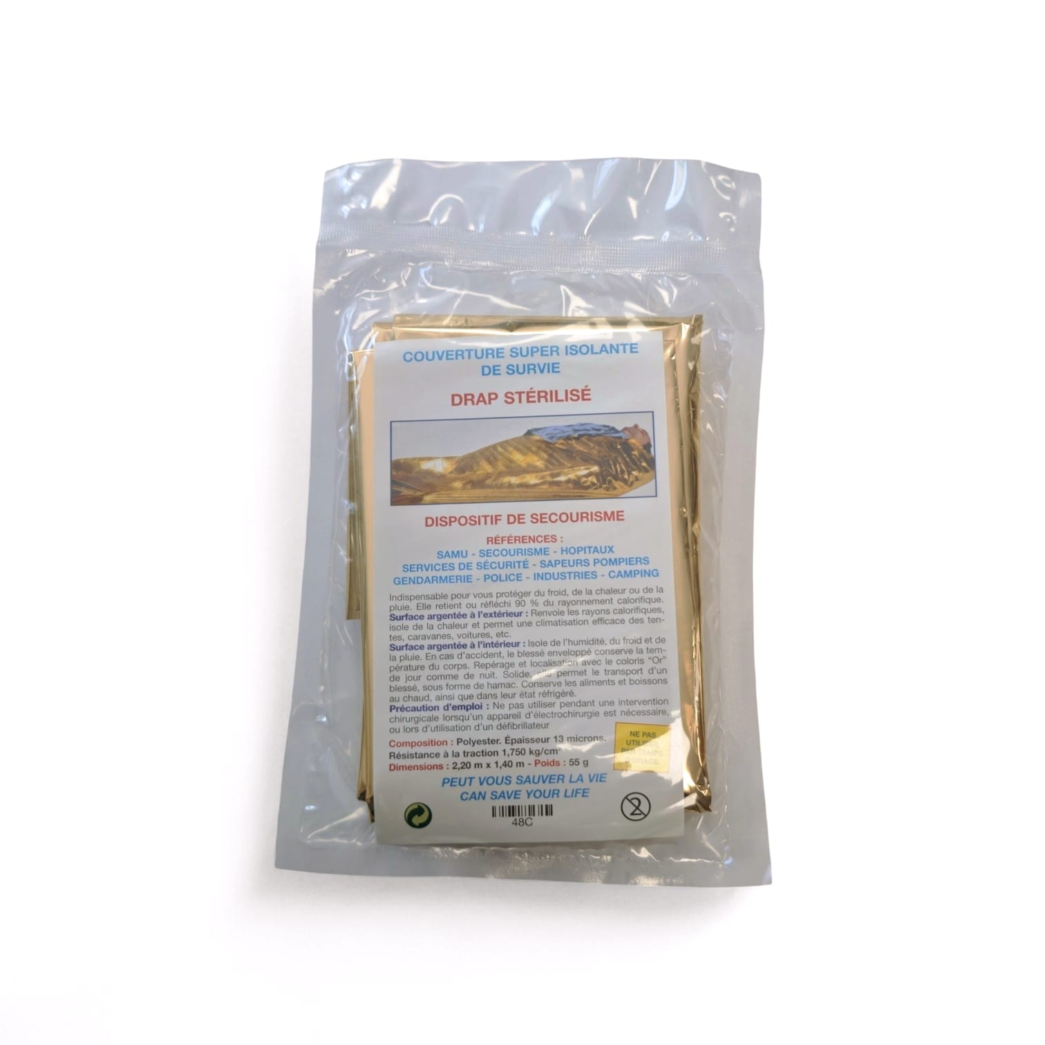 Couverture super isolante de survie 1